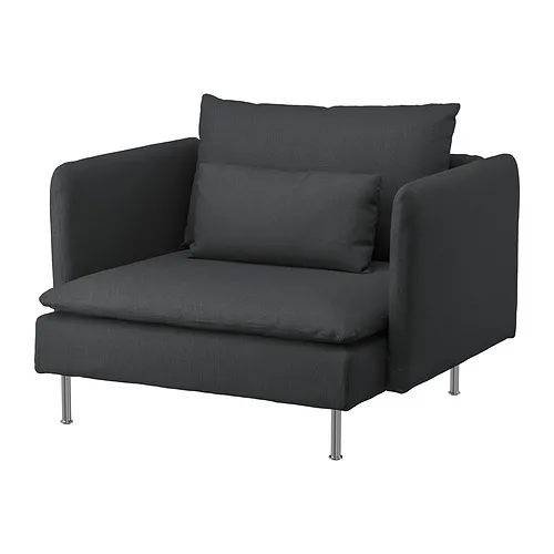 SÖDERHAMN - 扶手椅，Fridtuna 深灰色 | IKEA 線上購物 - PE848923_S4