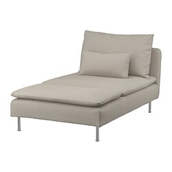 SÖDERHAMN - 躺椅布套, Viarp 米色/咖啡色 | IKEA 線上購物 - PE777854_S3