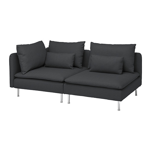 SÖDERHAMN - 三人座沙發, 含開放式座椅/Fridtuna 深灰色 | IKEA 線上購物 - PE848967_S4