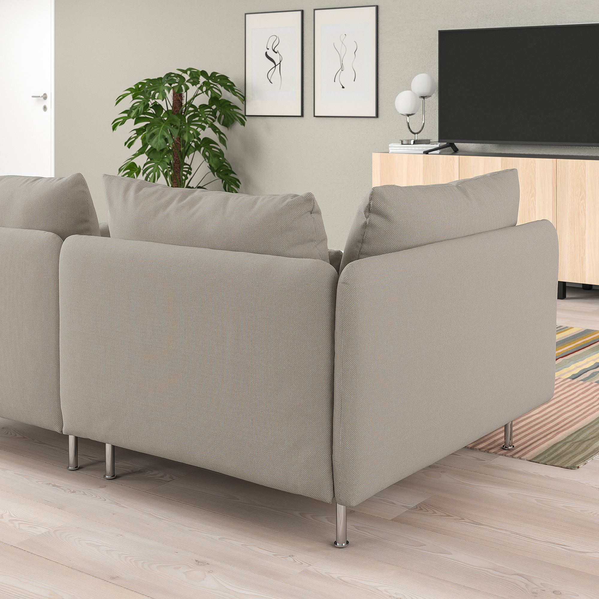 SÖDERHAMN 4-seat sofa with chaise longue