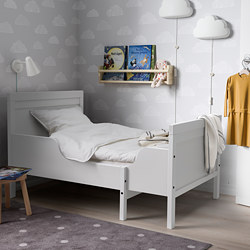 SUNDVIK - ext bed frame with slatted bed base, white | IKEA Taiwan Online - PE698558_S3