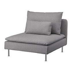 SÖDERHAMN - 單人座沙發布套, Viarp 米色/咖啡色 | IKEA 線上購物 - PE777854_S3