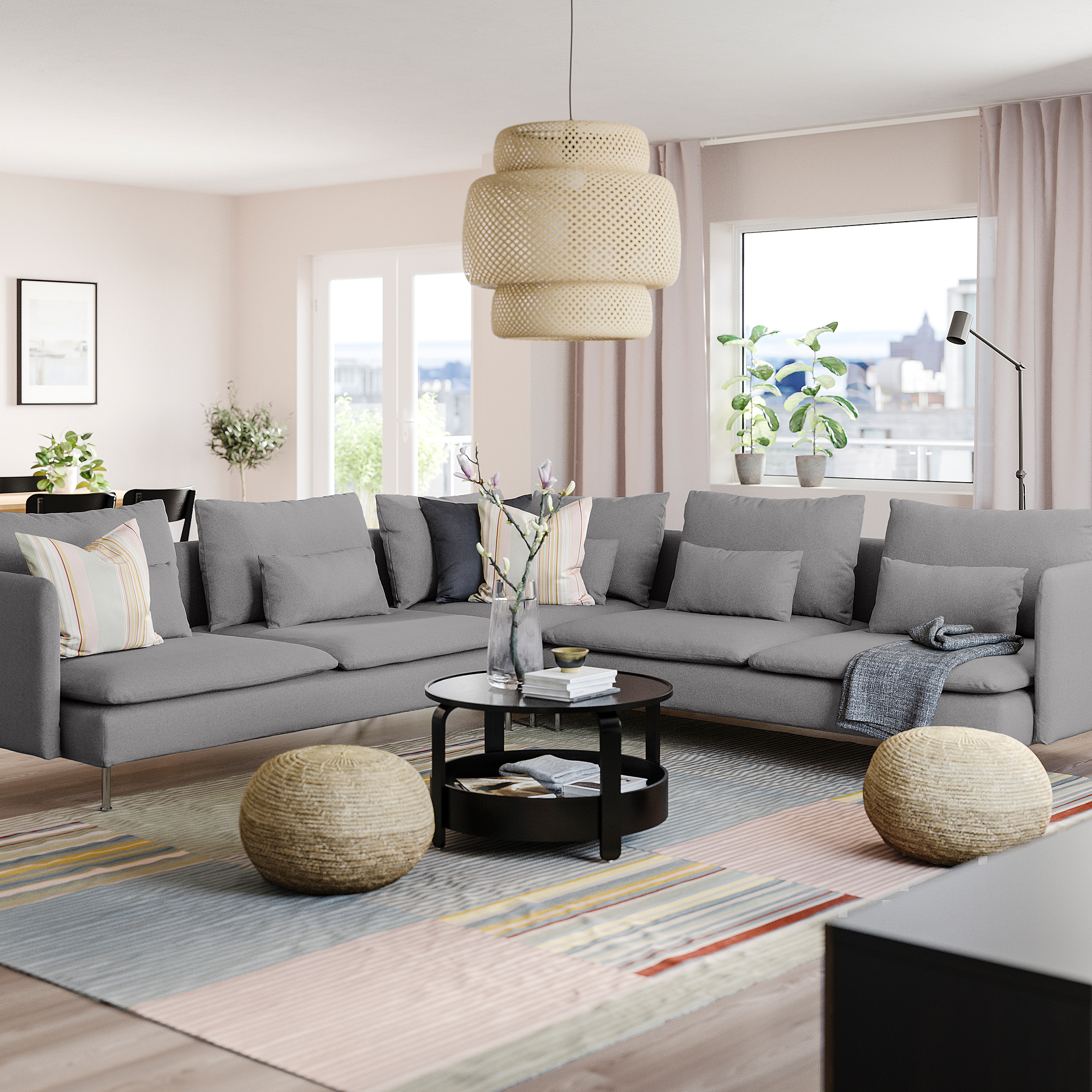 SÖDERHAMN corner sofa, 6-seat