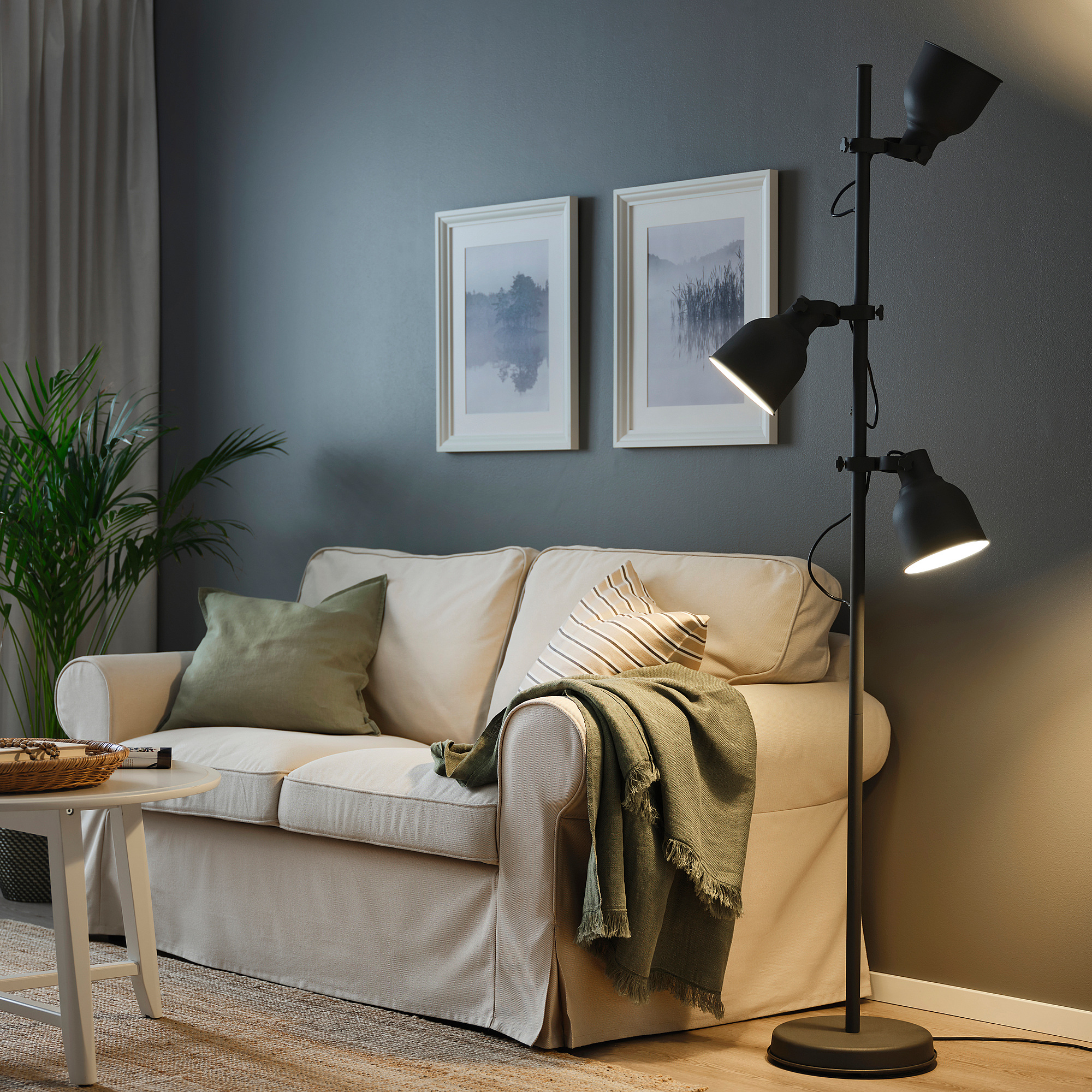 HEKTAR floor lamp with 3-spot