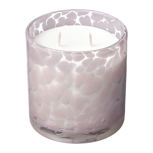 LUGNARE scented candle in glass, 2 wicks