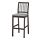 EKEDALEN - bar stool with backrest, dark brown/Orrsta light grey, 75 cm | IKEA Taiwan Online - PE710031_S1