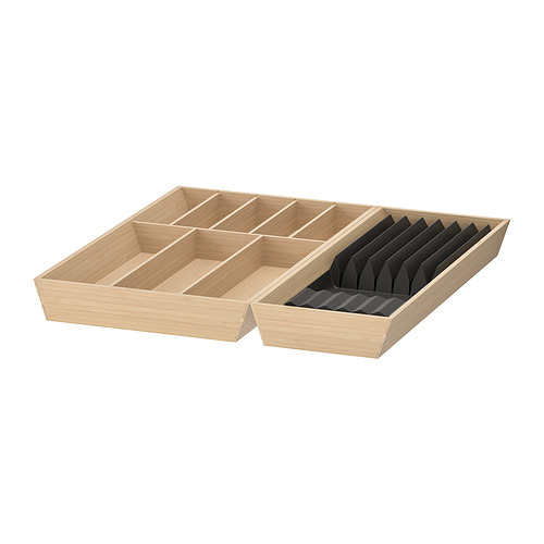 UPPDATERA - cutlery tray/tray with knife rack, light bamboo, 52x50 cm | IKEA Taiwan Online - PE887924_S4