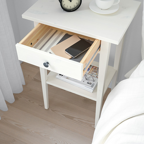 HEMNES - 床邊桌, 染白色 | IKEA 線上購物 - PE670722_S4