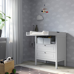 SUNDVIK - 尿布更換桌/抽屜櫃, 白色 | IKEA 線上購物 - PE424328_S3