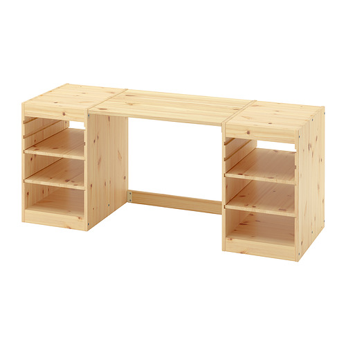 TROFAST desk with shelves