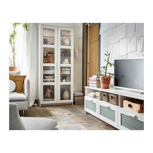 BRIMNES - 玻璃門櫃, 白色 | IKEA 線上購物 - PH150586_S4