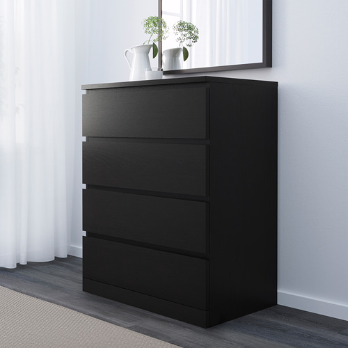 MALM - 抽屜櫃/4抽, 黑棕色 | IKEA 線上購物 - PE624308_S4