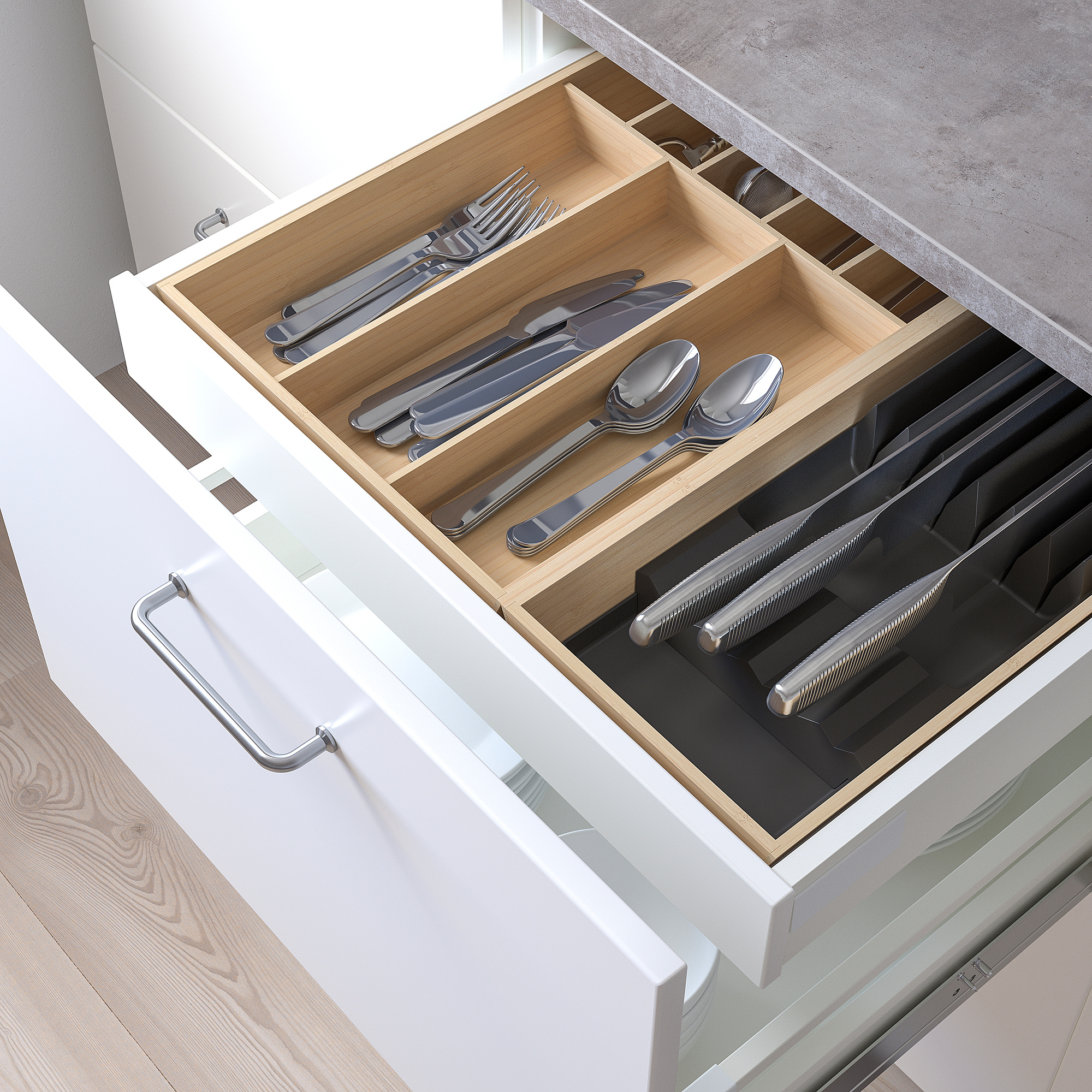 UPPDATERA cutlery tray/tray with knife rack