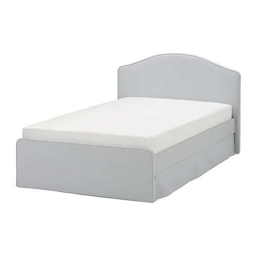 RAMNEFJÄLL - 單人加大軟墊式床框, Klovsta 灰色/白色/Luröy, 120x200 公分 | IKEA 線上購物 - PE927353_S4