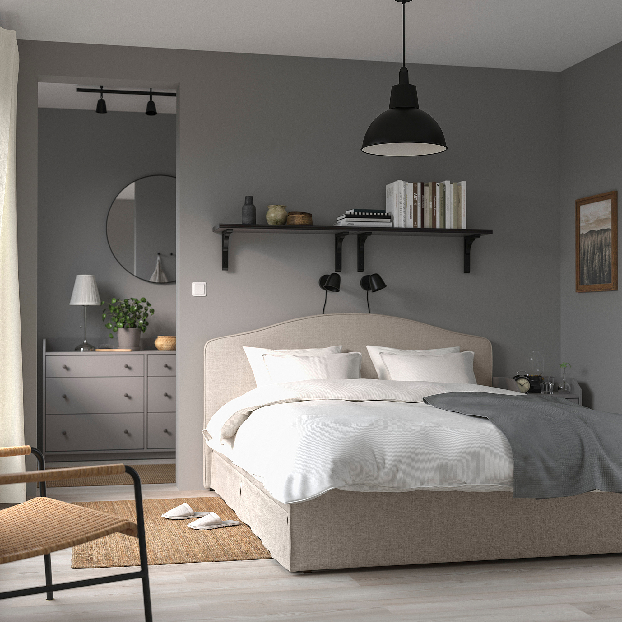 RAMNEFJÄLL cover bed frame