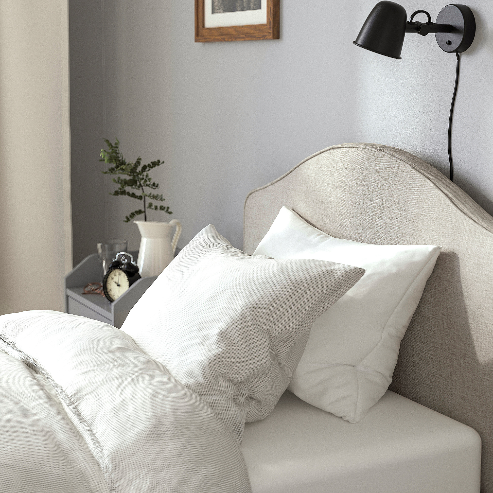 RAMNEFJÄLL upholstered bed frame
