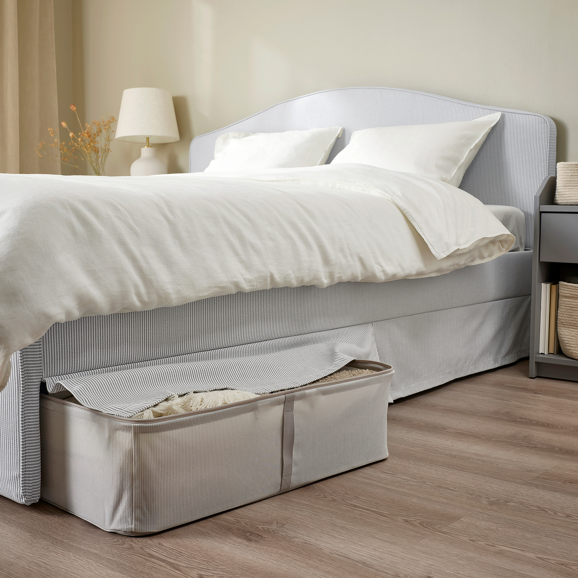 RAMNEFJÄLL upholstered bed frame