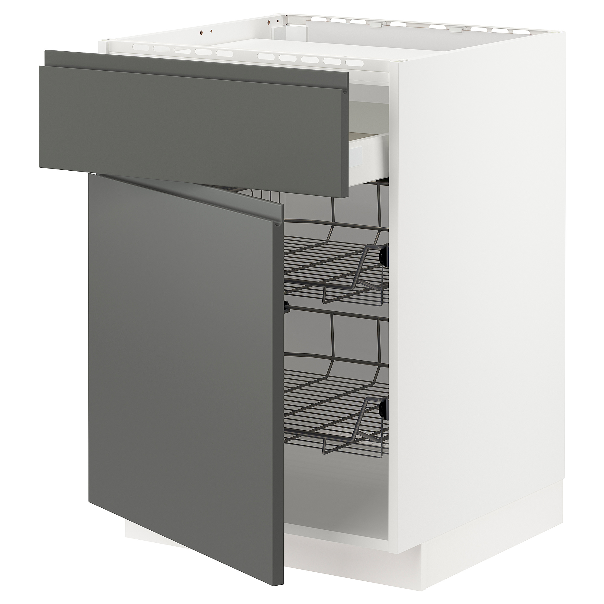 METOD/MAXIMERA base cab f hob/drawer/2 wire bskts