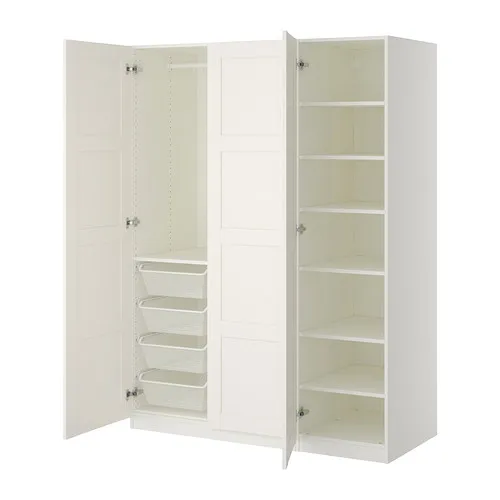 PAX/BERGSBO - 衣櫃/衣櫥, 白色/白色, 150x60x201 公分 | IKEA 線上購物 - PE402253_S4