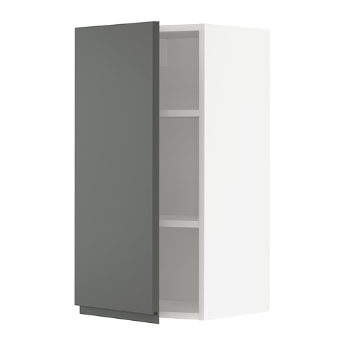 METOD - wall cabinet with shelves, white/Voxtorp dark grey | IKEA Taiwan Online - PE749717_S4