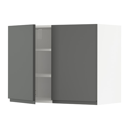 METOD wall cabinet with shelves/2 doors