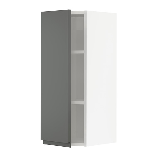 METOD - wall cabinet with shelves, white/Voxtorp dark grey | IKEA Taiwan Online - PE749731_S4