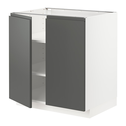 METOD base cabinet with shelves/2 doors