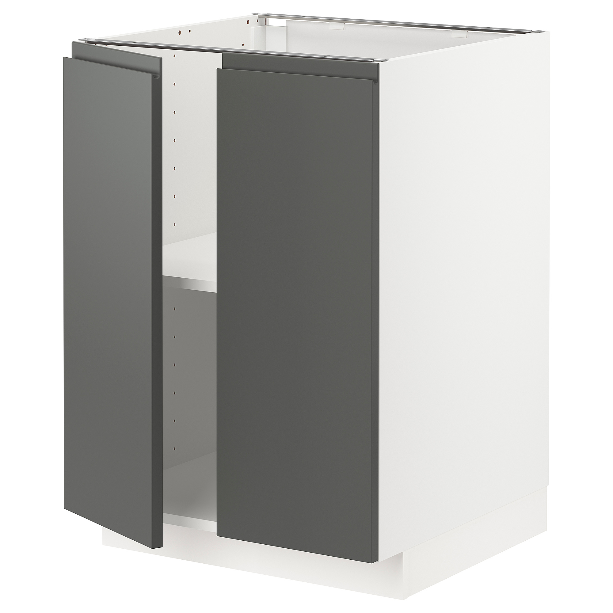 METOD base cabinet with shelves/2 doors