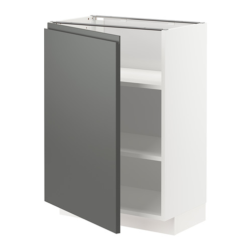 METOD - base cabinet with shelves, white/Voxtorp dark grey | IKEA Taiwan Online - PE749761_S4