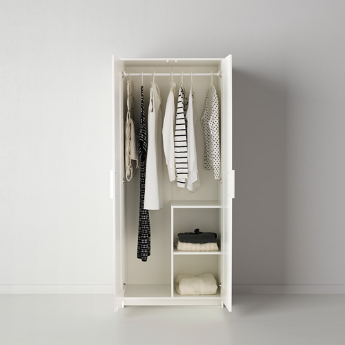 BRIMNES - 雙門衣櫃/衣櫥, 白色 | IKEA 線上購物 - PE386052_S4