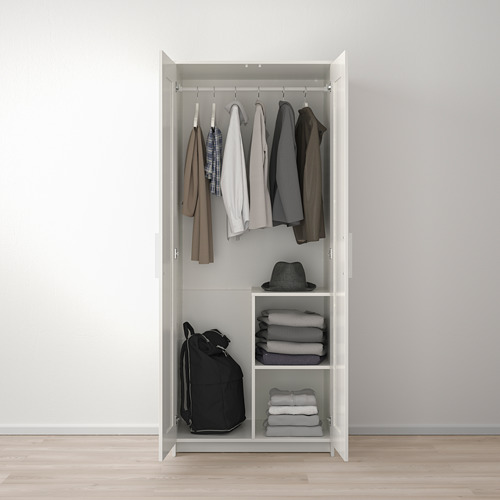 BRIMNES - 雙門衣櫃/衣櫥, 白色 | IKEA 線上購物 - PE679014_S4