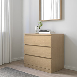 MALM - chest of 3 drawers, black-brown | IKEA Taiwan Online - PE621337_S3