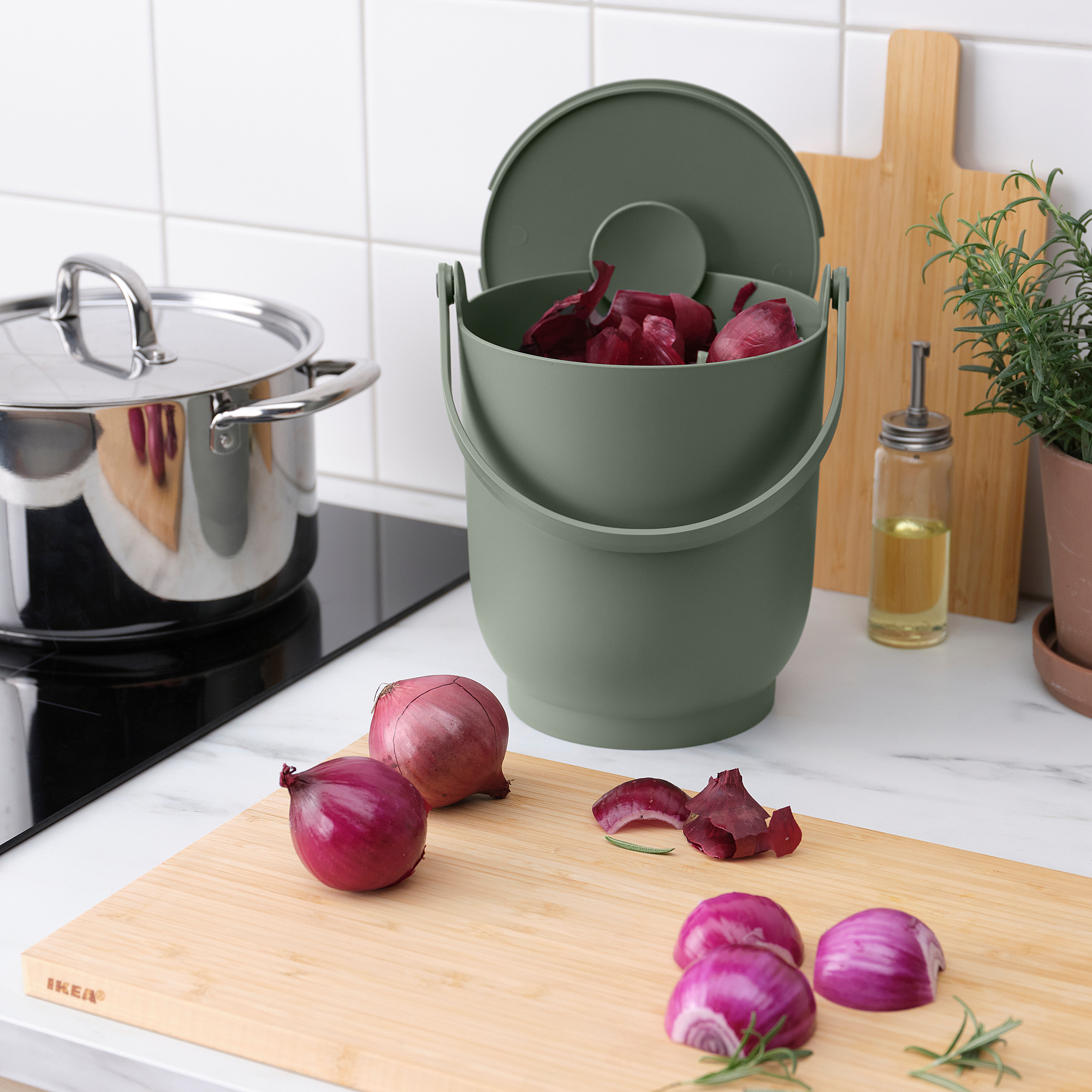 FARMARKVAST bin with lid for organic waste