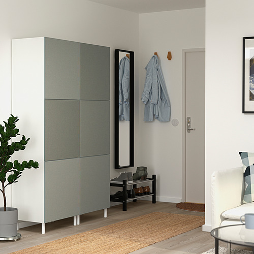PLATSA - 衣櫃組合/6門, 白色/Klubbukt 灰綠色 | IKEA 線上購物 - PE849329_S4