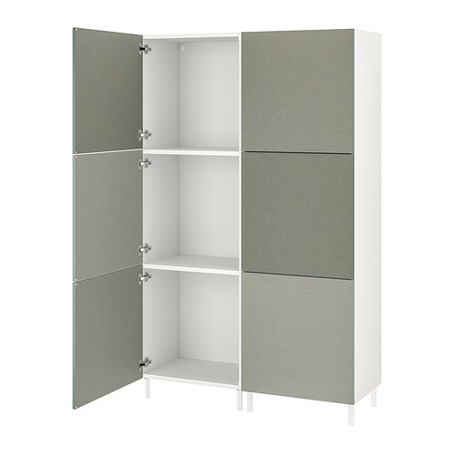 PLATSA - 衣櫃組合/6門, 白色/Klubbukt 灰綠色 | IKEA 線上購物 - PE849328_S4