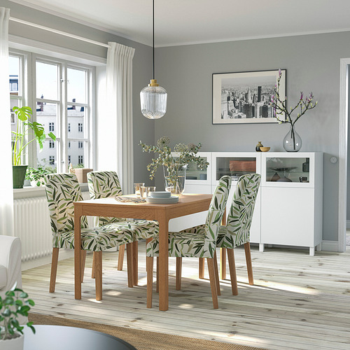 EKEDALEN/BERGMUND - table and 4 chairs, oak/Fågelfors multicolour | IKEA Taiwan Online - PE849400_S4