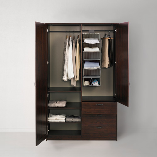 MUSKEN - 雙門衣櫃/3抽, 棕色 | IKEA 線上購物 - PE524345_S4