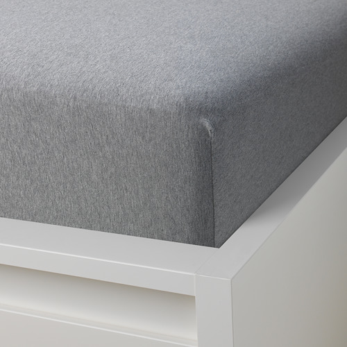 BLÅNÄVA - fitted sheet, grey, 150x200 cm | IKEA Taiwan Online - PE750253_S4