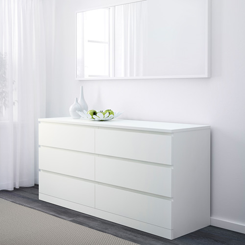 MALM - 抽屜櫃/6抽, 白色 | IKEA 線上購物 - PE624334_S4