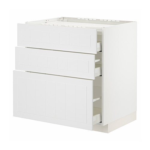 METOD/MAXIMERA base cab f hob/3 fronts/3 drawers