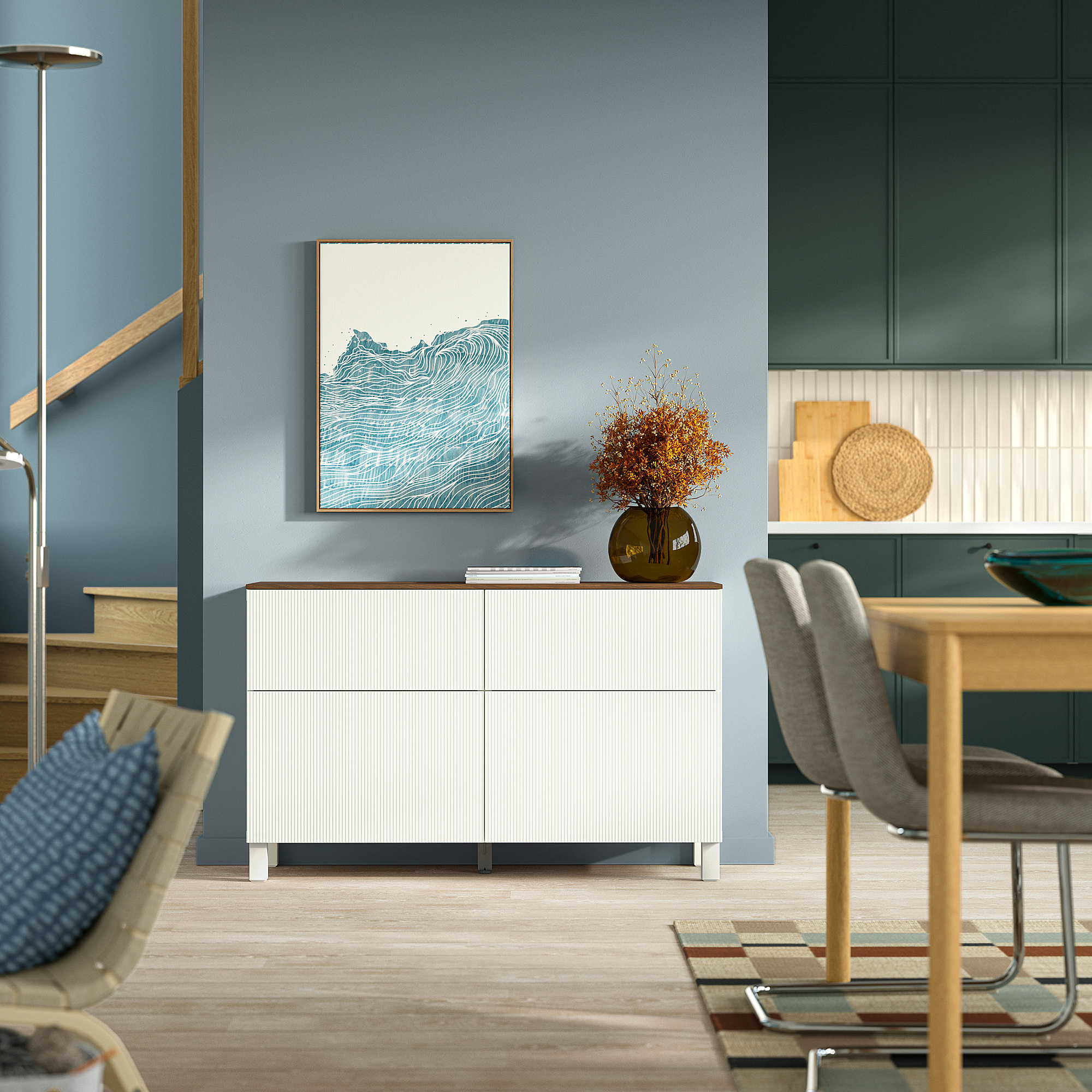 BESTÅ storage combination w doors/drawers