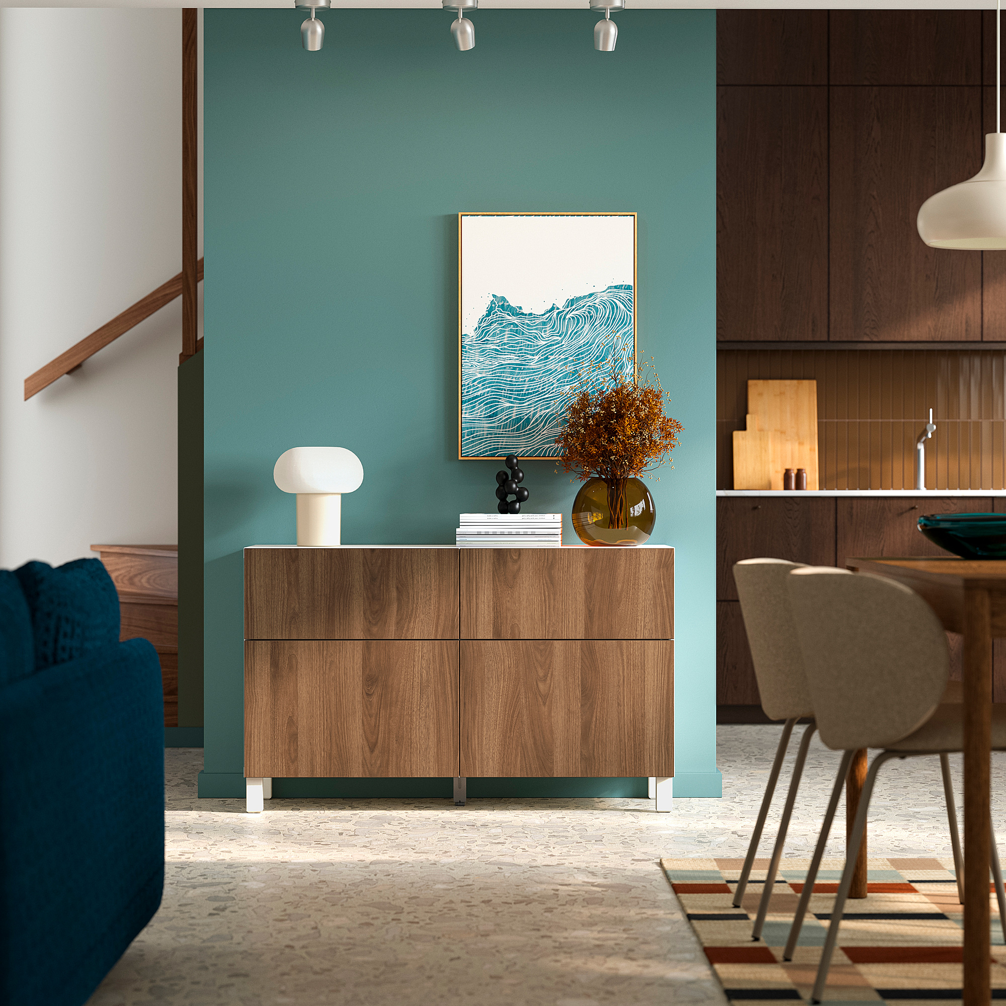 BESTÅ storage combination w doors/drawers