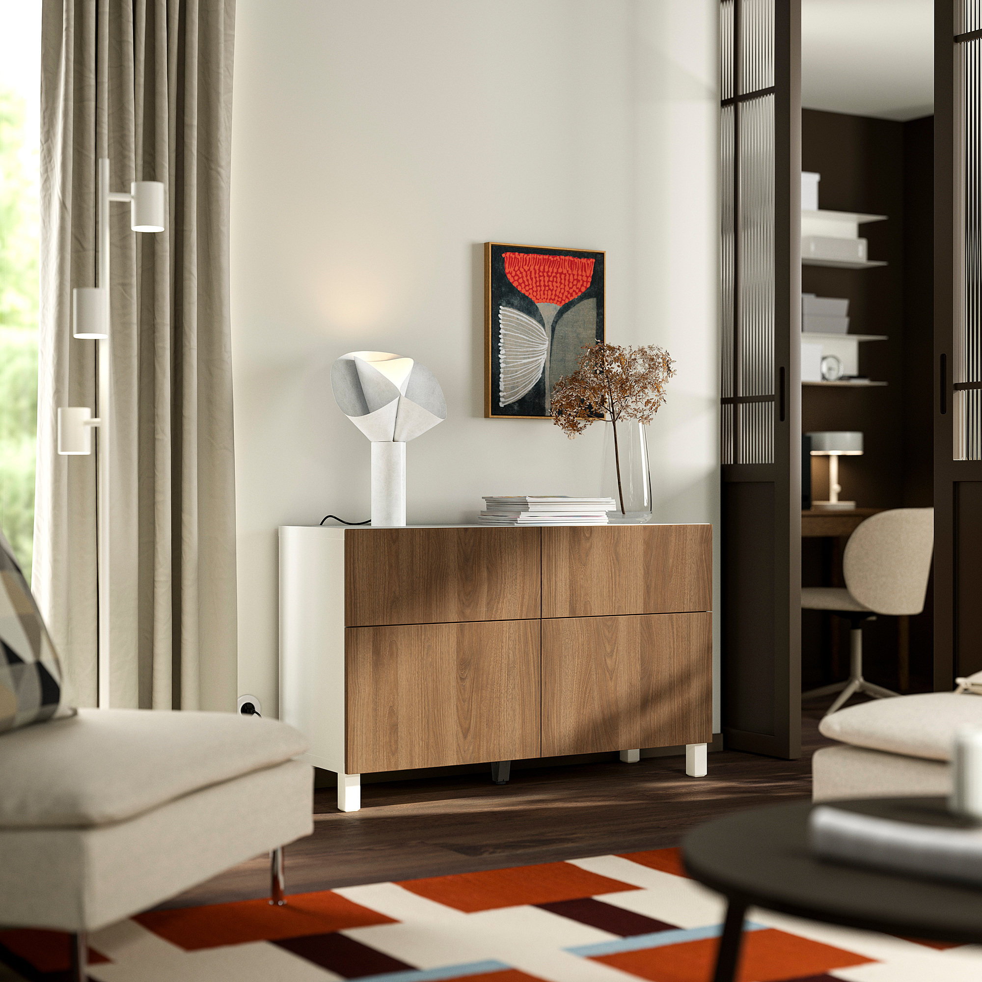 BESTÅ storage combination w doors/drawers