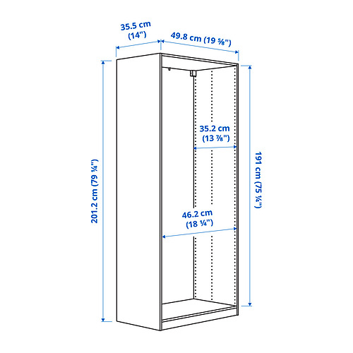 PAX wardrobe frame