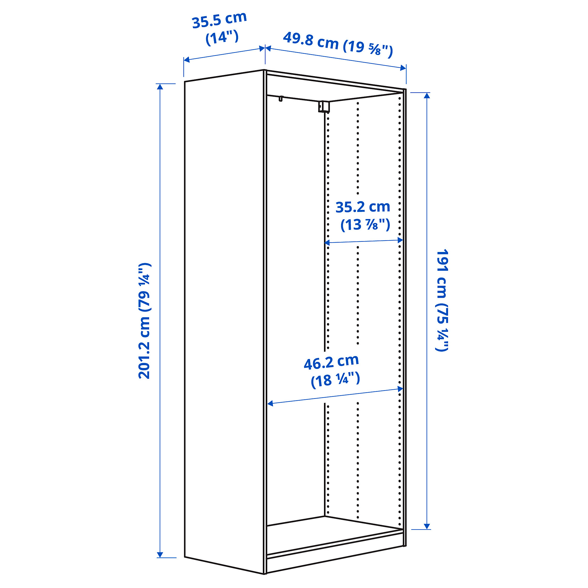PAX wardrobe frame