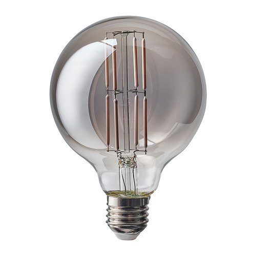 MOLNART - LED燈泡 E27 150流明, 球形 灰色/透明玻璃, 95 公厘 | IKEA 線上購物 - PE926557_S4