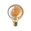 MOLNART - LED bulb E27 150 lumen, globe brown clear glass, 95 mm | IKEA Taiwan Online - PE926560_S2 