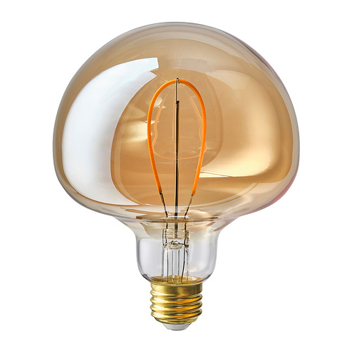 MOLNART - LED燈泡 E27 150流明, 蘑菇 棕色 透明玻璃, 120 公厘 | IKEA 線上購物 - PE926569_S4