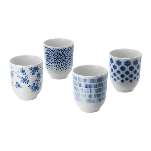 ENTUSIASM - mug, patterned/blue, 22 cl | IKEA Taiwan Online - PE710554_S4