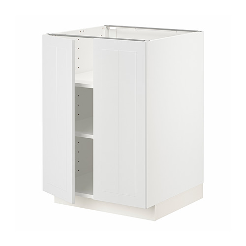 METOD - base cabinet with shelves/2 doors, white/Stensund white | IKEA Taiwan Online - PE805799_S4